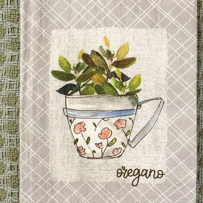 Herb Garden Dishtowel - Three Styles available at Quilted Cabin Home Decor.