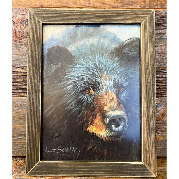 Black Bear Framed Art Print available at Quilted Cabin Home Decor.