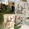 Red Cardinal and Tree Frosted Glass Jars - Two Sizes available at Quilted Cabin Home Decor.