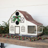 Red Roof Dutch Barn Birdhouse available at Quilted Cabin Home Decor.