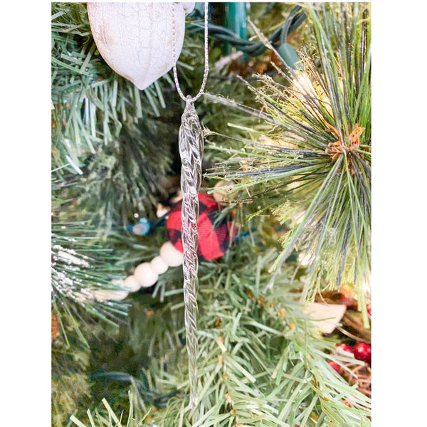 Spun Glass Icicle Ornaments - Box of 20 available at Quilted Cabin Home Decor.