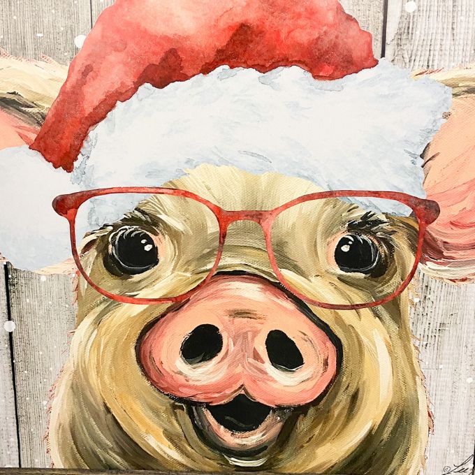 Holiday Ham It Up Festive Framed Print available at Quilted Cabin Home Decor.