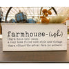 Farmhouse-ish Block Sign is available at Quilted Cabin Home Decor.