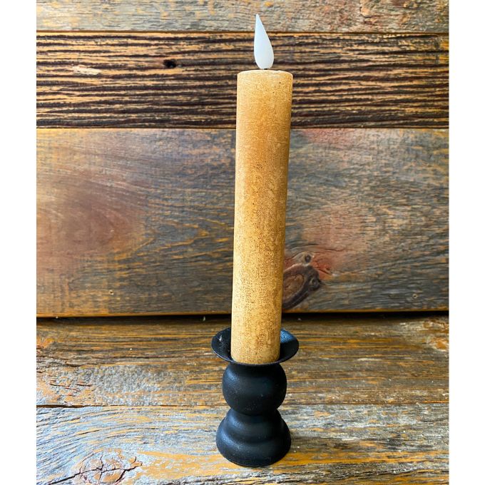 Large Diameter Tan Taper Candles - Two Sizes available at Quilted Cabin Home Decor.