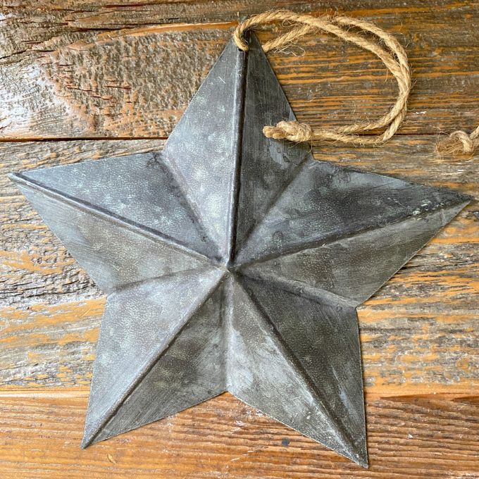 Metal Star Ornament - Two Sizes available at Rustic Ranch Furniture and Decor.