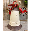 White Antiqued Jumbo Bell available at Quilted Cabin Home Decor.