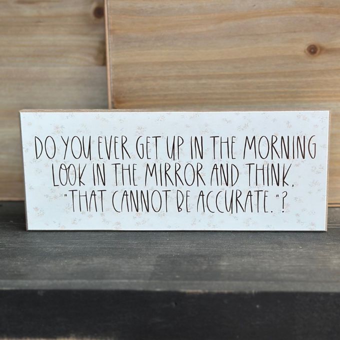Mirror Lies Block sign available at Rustic Ranch Furniture in Airdrie
