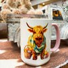 Highland Cow Easter Mug available at Quilted Cabin Home Decor.