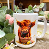 Highland Cow Easter Mug available at Quilted Cabin Home Decor.