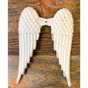 Distressed White Metal Angel Wings available at Quilted Cabin Home Decor.