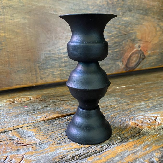 Black Metal Taper Candle Holders available at Quilted Cabin Home Decor.