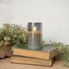 Charcoal Glass 3D Flame Candle - Two Sizes available at Quilted Cabin Home Decor.
