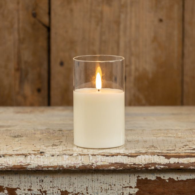Ivory 3D Flame Candles - Two Sizes available at Quilted Cabin Home Decor.