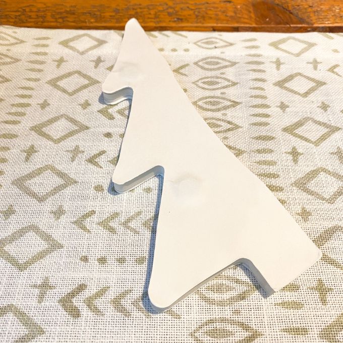 White paper tree folded flat. Vintage White Paper Trees - Three Sizes available at Quilted Cabin Home Decor.
