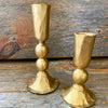 Gold Ball Taper Candle Holders - Set of Two available at Quilted Cabin Home Decor.