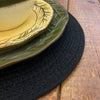 Ebony Round Placemat available at Quilted Cabin Home Decor.