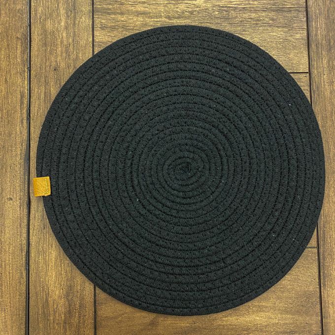 Ebony Round Placemat available at Quilted Cabin Home Decor.