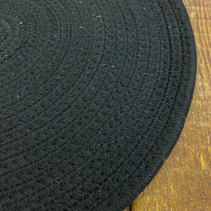 Ebony Round Placemat available at Quilted Cabin Home Decor.