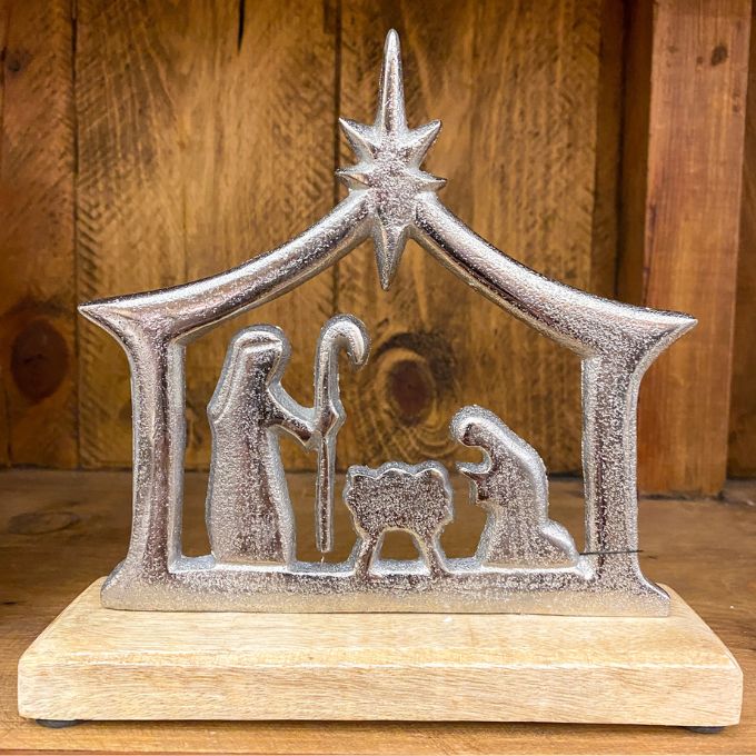 Nativity Tabletop Figurine available at Quilted Cabin Home Decor.