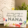Nana Hug Block Sign available at Quilted Cabin Home Decor.