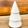 Tiered Distressed Tan Ceramic Trees - Two Sizes available at Quilted Cabin Home Decor.