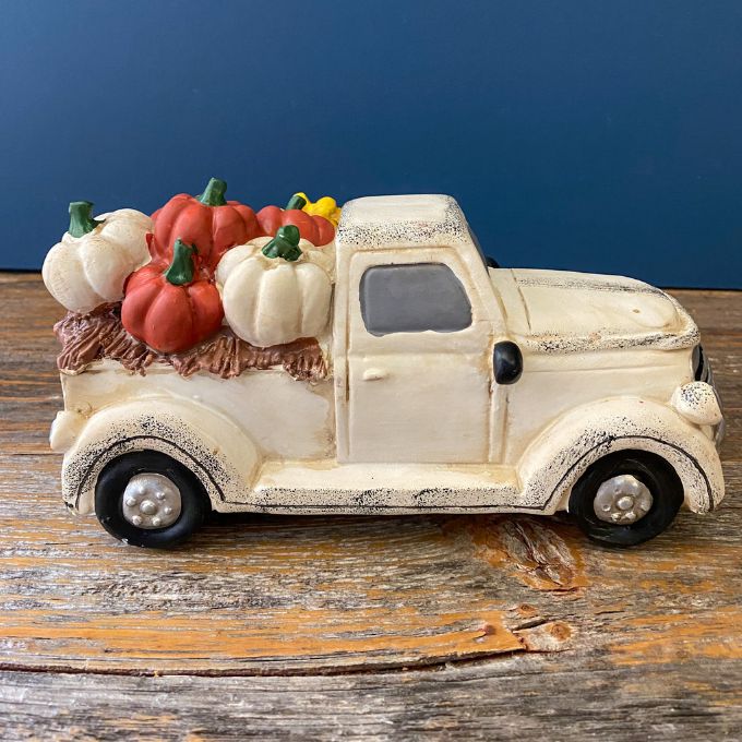 Sunflower and Pumpkin Truck available at Quilted Cabin Home Decor.