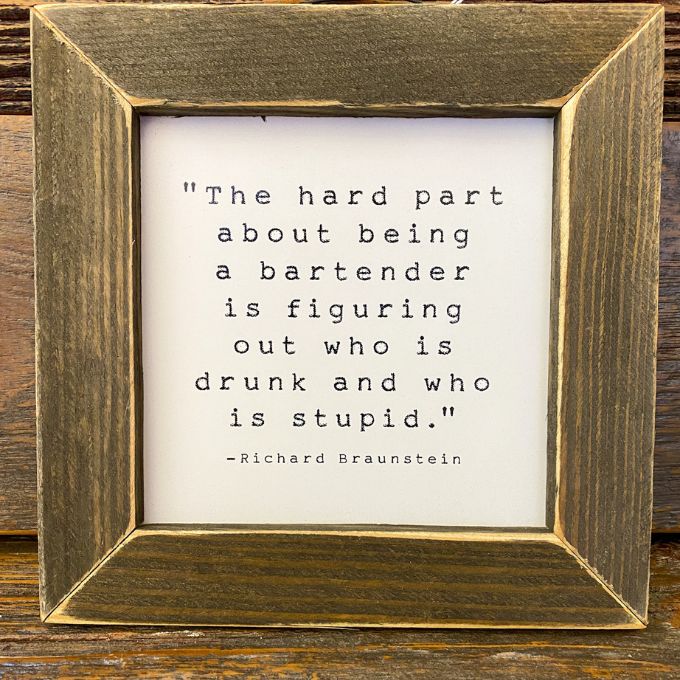 Drunk or Stupid Sign available at Quilted Cabin Home Decor.