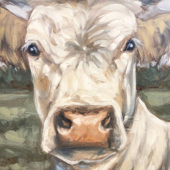 Benjamin Cow Framed Art Print available at Quilted Cabin Home Decor