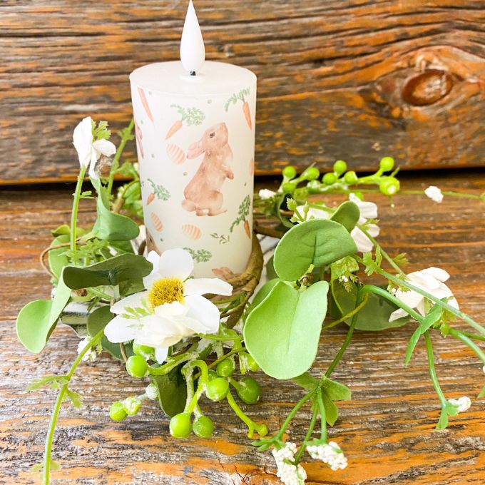 Spring LED Votives - 4" and 6" available at Quilted Cabin Home Decor.