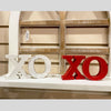 Distressed White XO Letters available at Quilted Cabin Home Decor.
