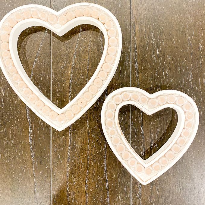 Beaded Heart Cutouts - Set of Two available at Quilted Cabin Home Decor.