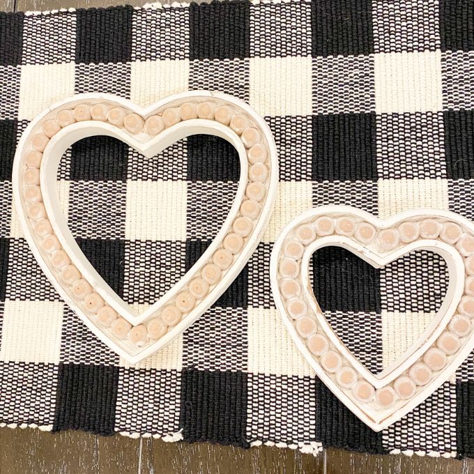 Beaded Heart Cutouts - Set of Two available at Quilted Cabin Home Decor.