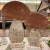Wooden Mushroom Decor - Set of Two available at Quilted Cabin Home Decor.