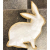 Enamel and Wood Bunny Tray - Two Sizes available at Quilted Cabin Home Decor.