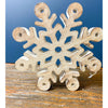Snowflake Blocks - Two Sizes available at Quilted Cabin Home Decor.