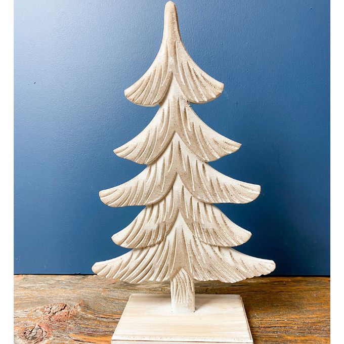 White Christmas Trees - Three Sizes available at Quilted Cabin Home Decor.