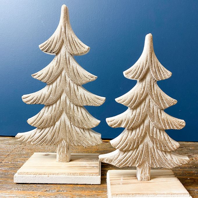 White Christmas Trees - Three Sizes available at Quilted Cabin Home Decor.