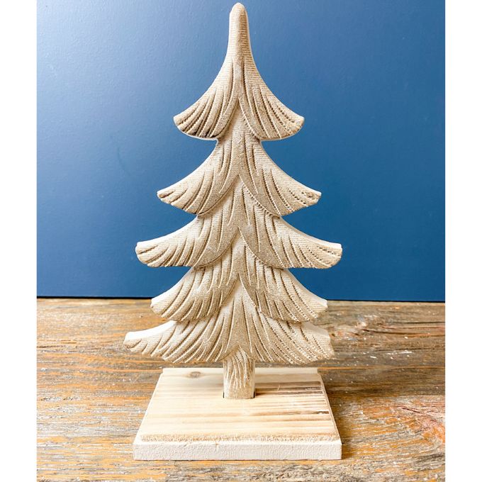 White Christmas Trees - Three Sizes available at Quilted Cabin Home Decor.