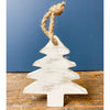 White Christmas Tree Ornaments - Two Sizes available at Quilted Cabin Home Decor.