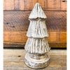 Distressed Carved Trees - Two Sizes available at Quilted Cabin Home Decor.
