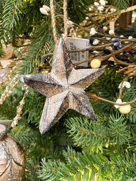 Vintage Star Ornament available at Quilted Cabin Home Decor.