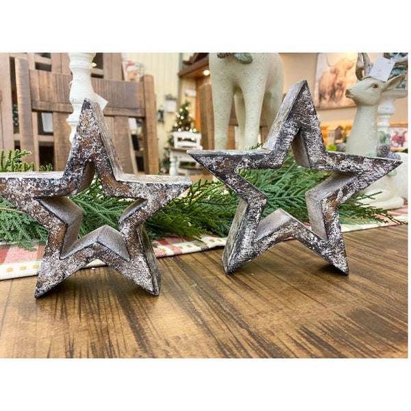 Vintage Star Standers - Two Sizes available at Quilted Cabin Home Decor.