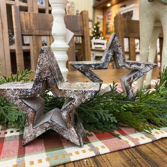Vintage Star Standers - Two Sizes available at Quilted Cabin Home Decor.
