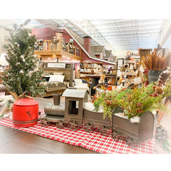 Large Metal Red Can Bell available at Quilted Cabin Home Decor.