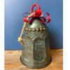 Dark Galvanized Sculpted Bell with Bow Hanger available at Quilted Cabin Home Decor.