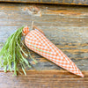 Orange Plaid Fabric Carrot available at Quilted Cabin Home Decor.