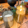 Charcoal Glass 3D Flame Candle - Two Sizes available at Quilted Cabin Home Decor.