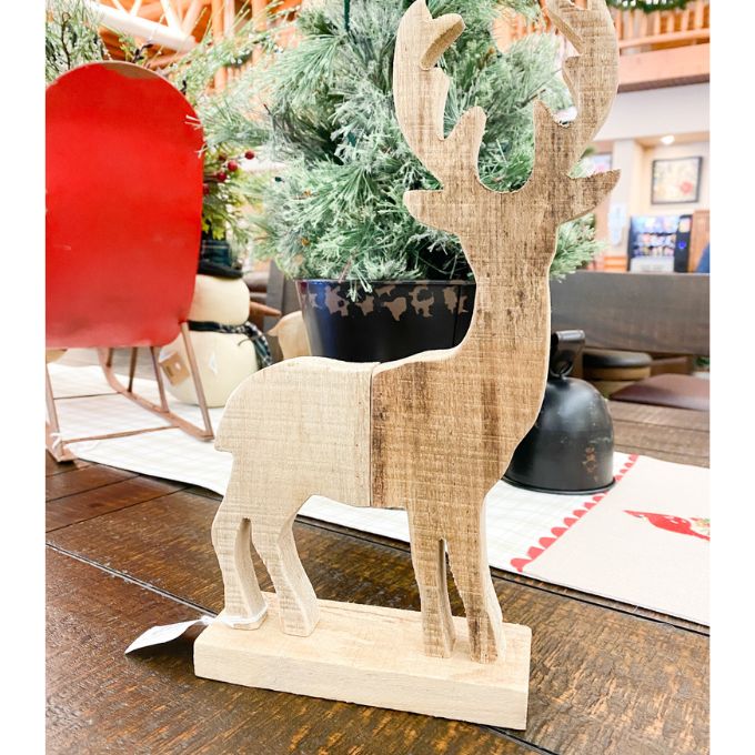 Wooden Reindeer Silhouette available at Quilted Cabin Home Decor.