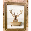 Bathtime Deer Picture available at Quilted Cabin Home Decor.