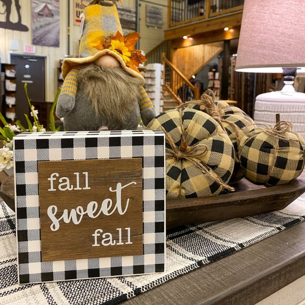 Fall Sweet Fall Box Sign available at Quilted Cabin Home Decor.